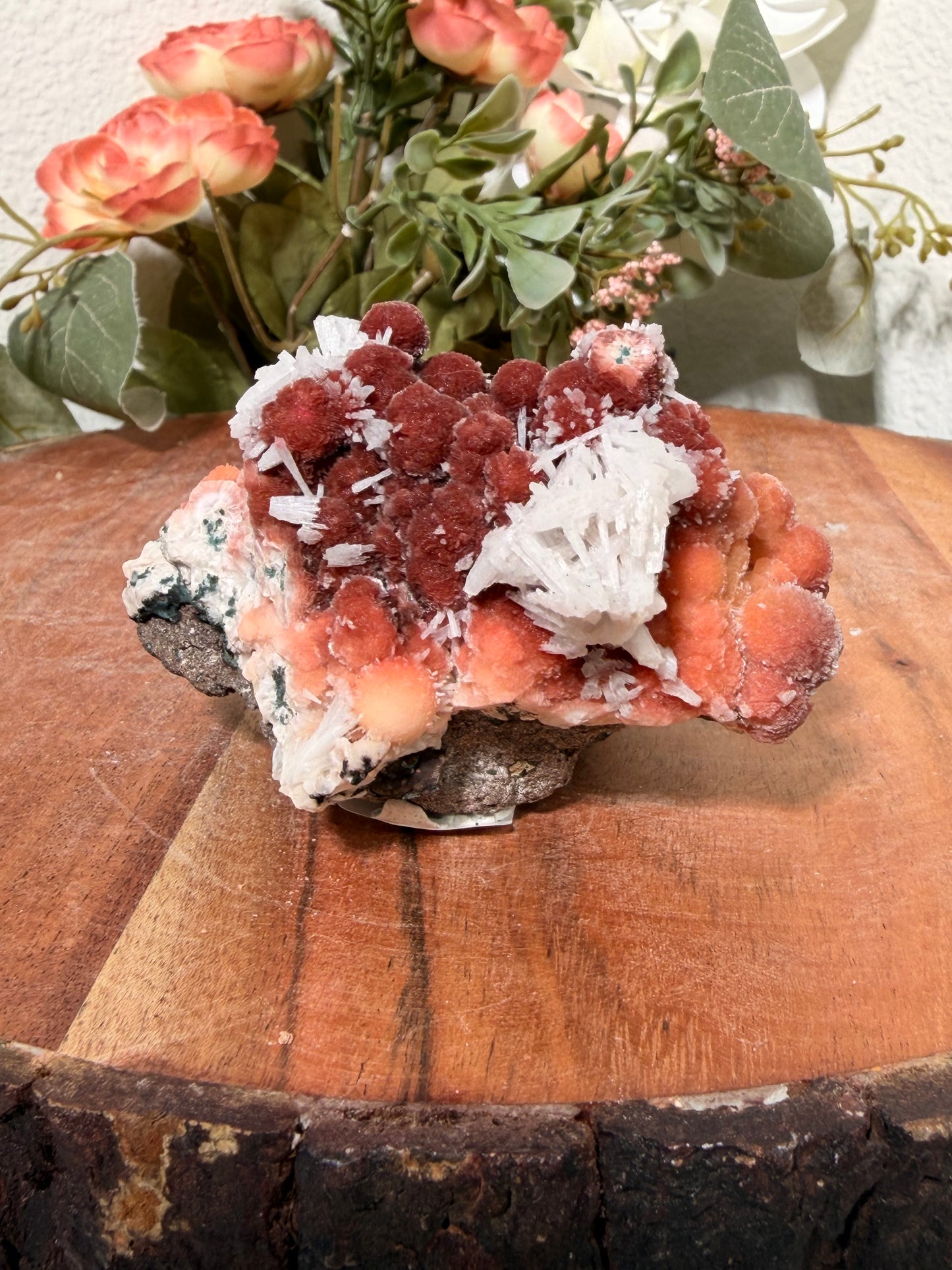 Red Thomsonite with Scolecite and Caclite 150