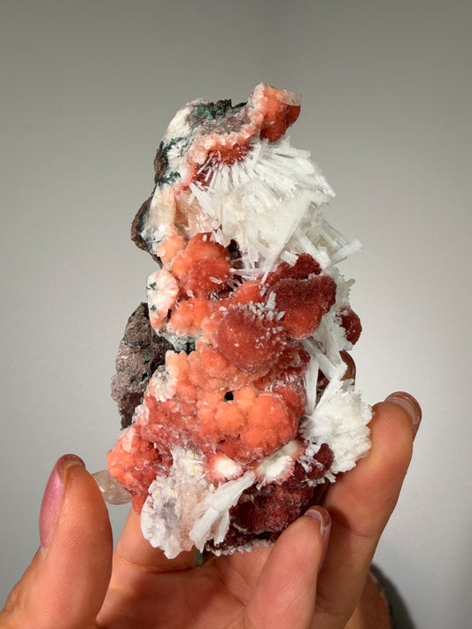 Red Thomsonite with Scolecite and Caclite 135a