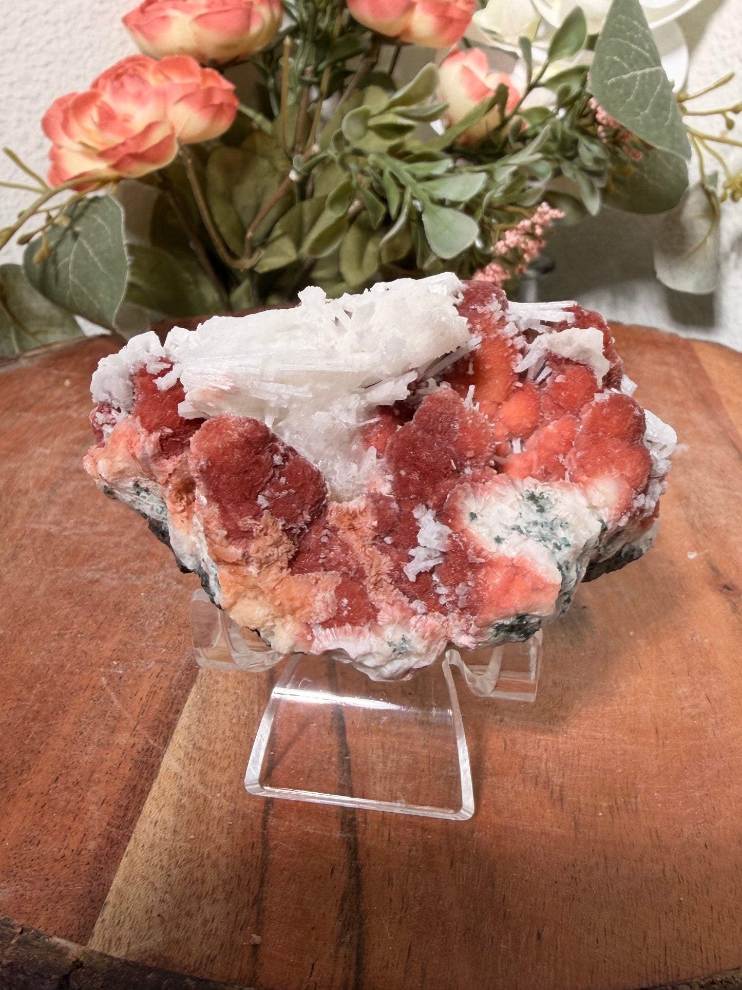 Red Thomsonite with Scolecite and Caclite 125b