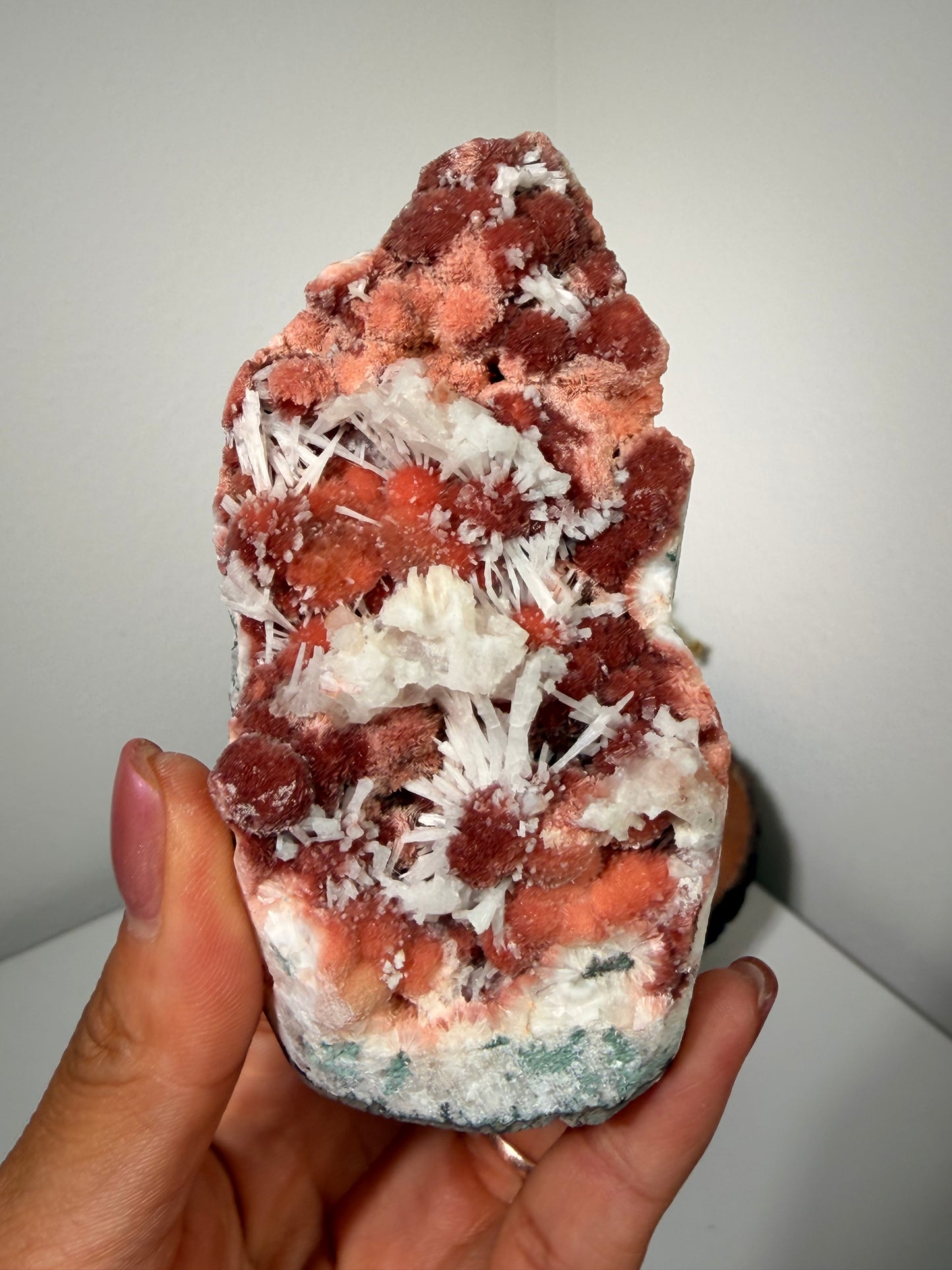 Red Thomsonite with Scolecite and Caclite 199