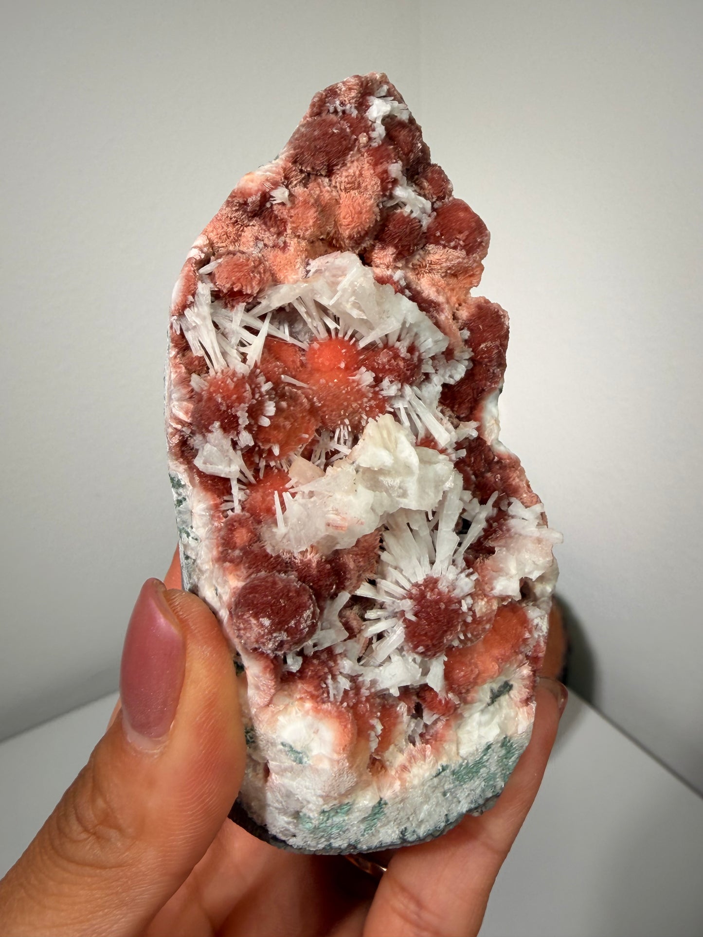 Red Thomsonite with Scolecite and Caclite 199