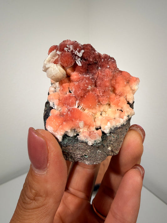 Red Thomsonite with Scolecite and Caclite 55a