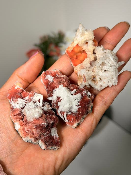Red Thomsonite with Scolecite and Caclite 40, 40b, 40bx