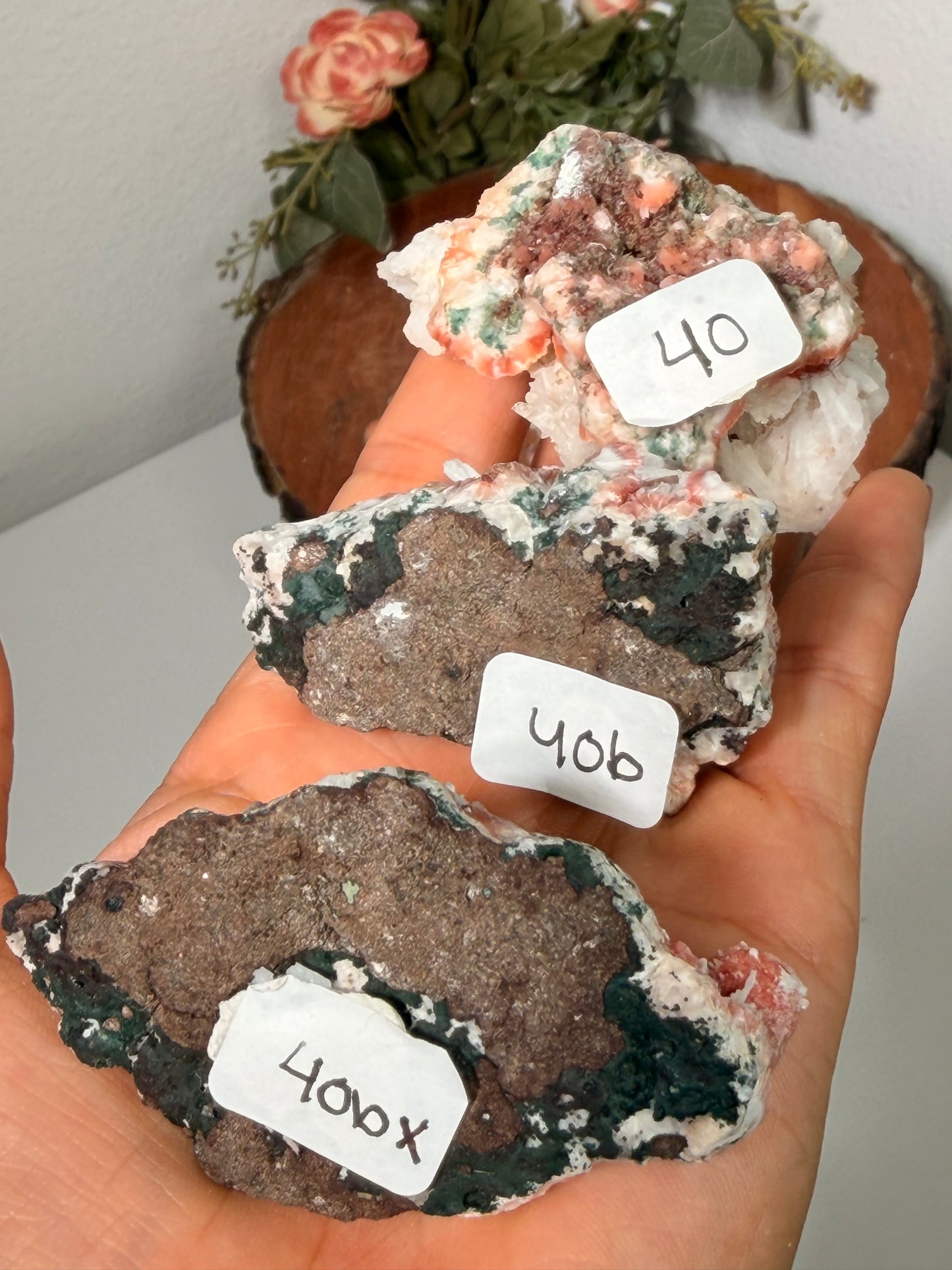 Red Thomsonite with Scolecite and Caclite 40, 40b, 40bx