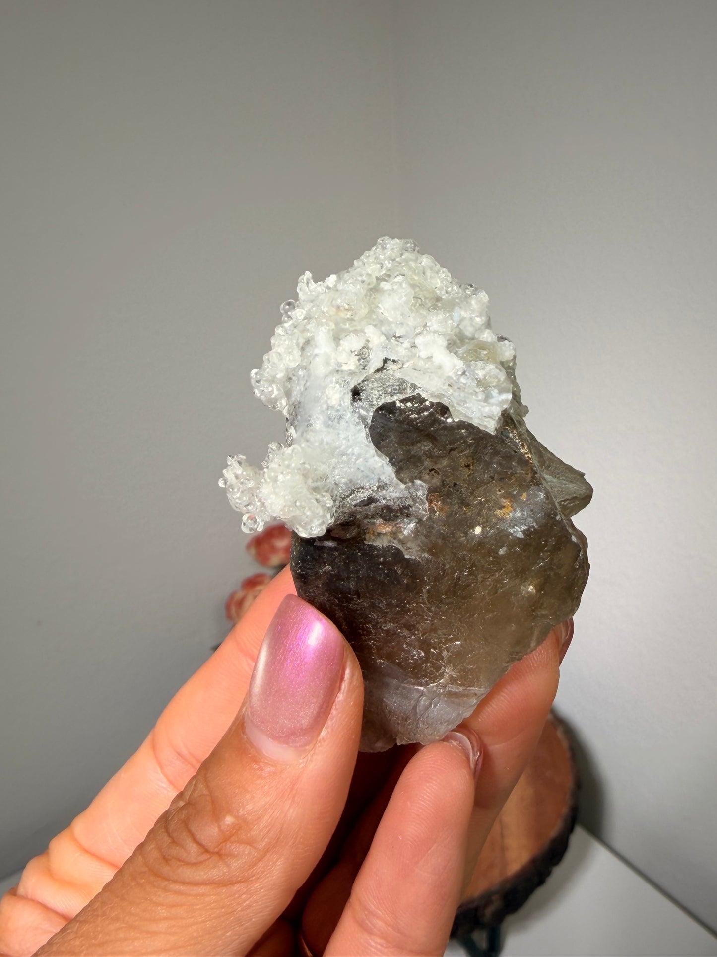 Smoky Quarts & Hyalite 51b
