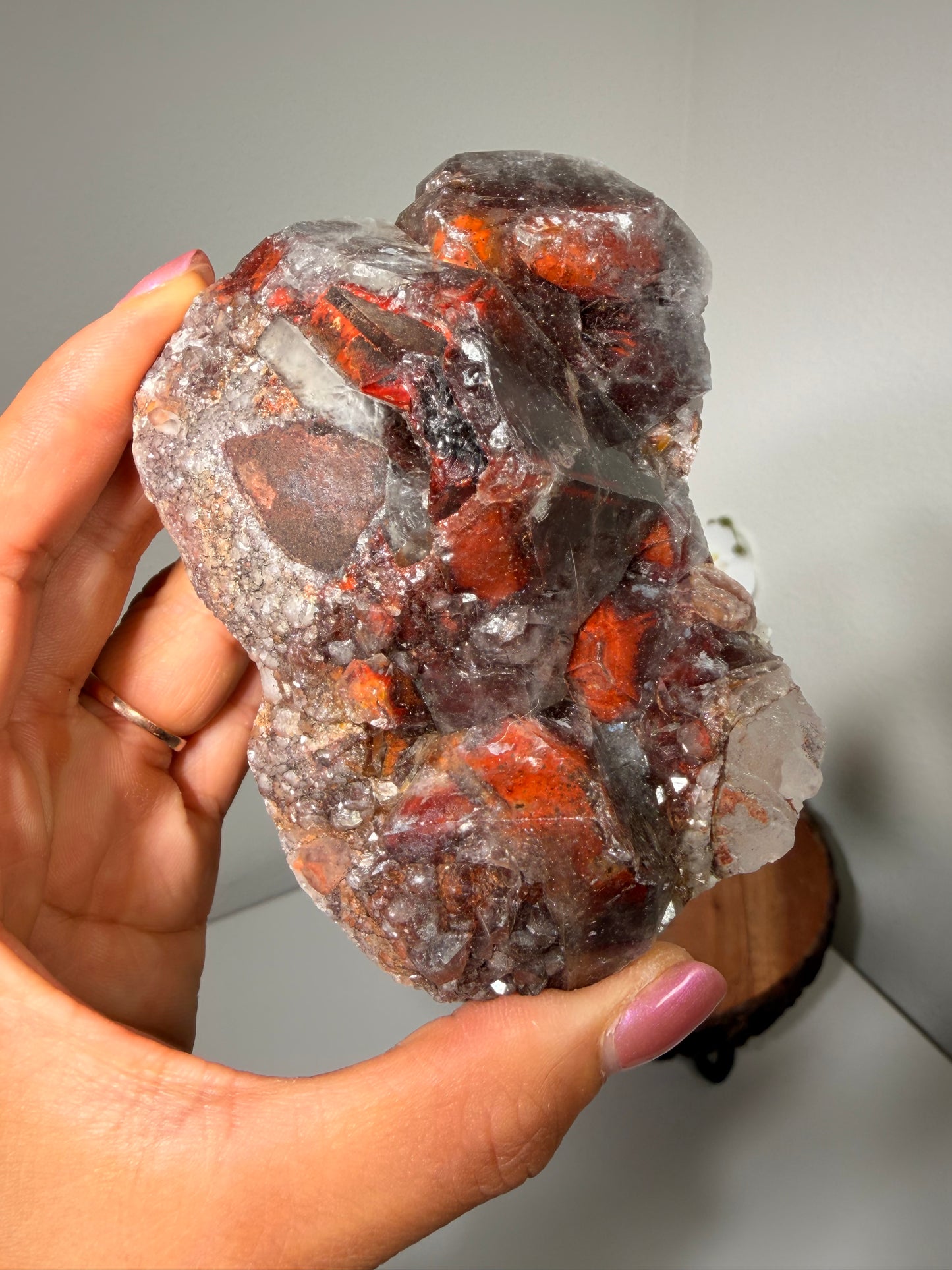 "Ruby Slippers" Alien Amethyst with Red Hematite 115