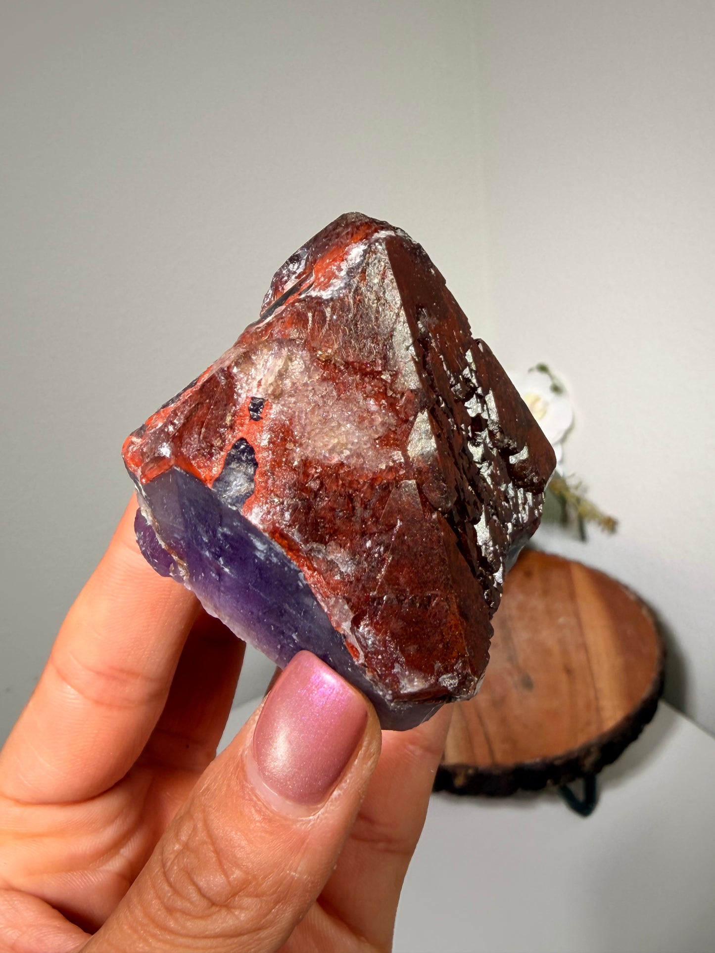 "Ruby Slippers" Alien Amethyst with Red Hematite 65