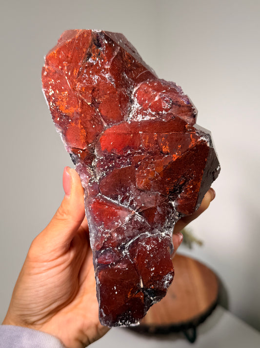 "Ruby Slippers" Alien Amethyst with Red Hematite 150