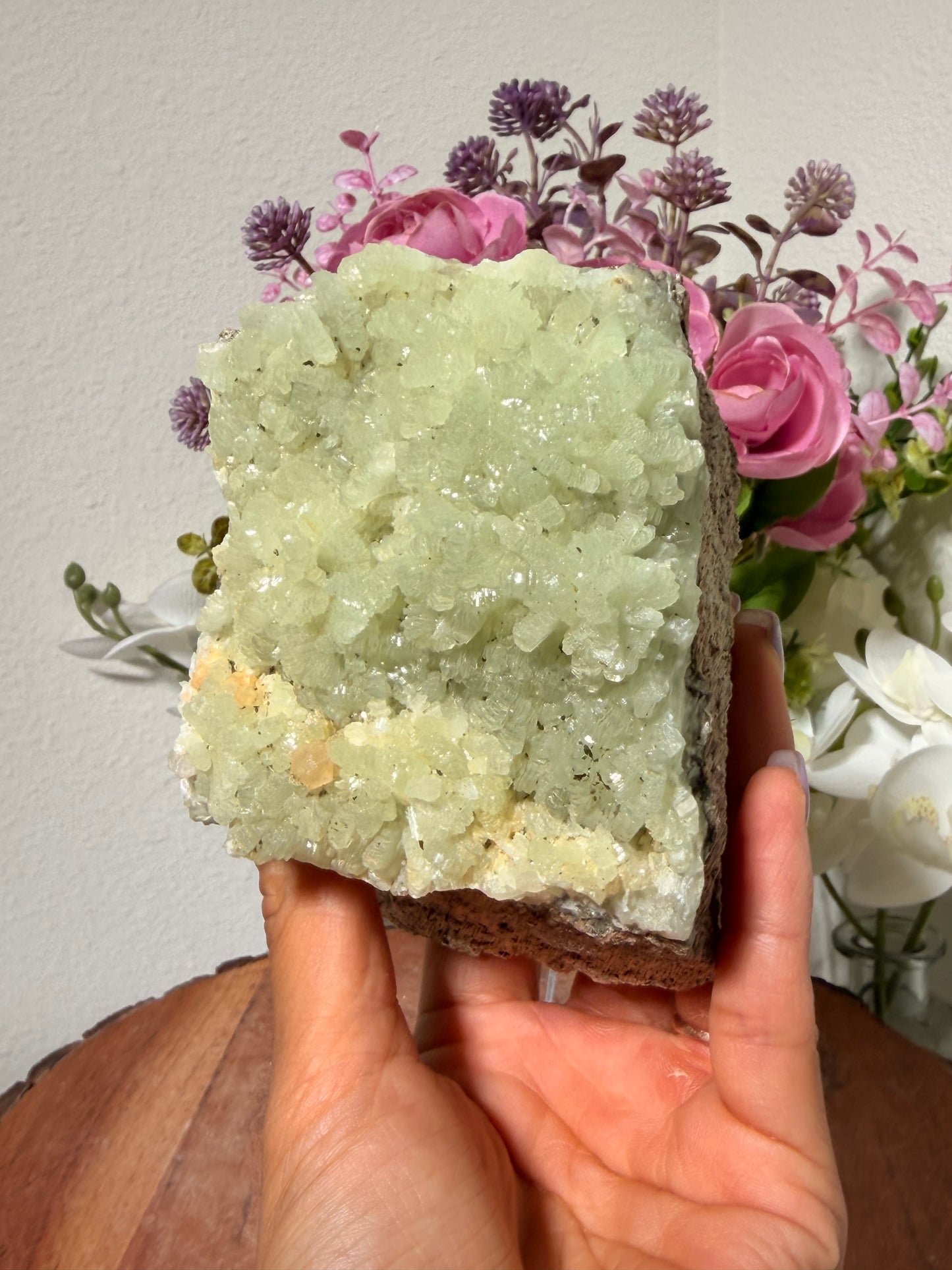 Green Prehnite from Morocco 95b