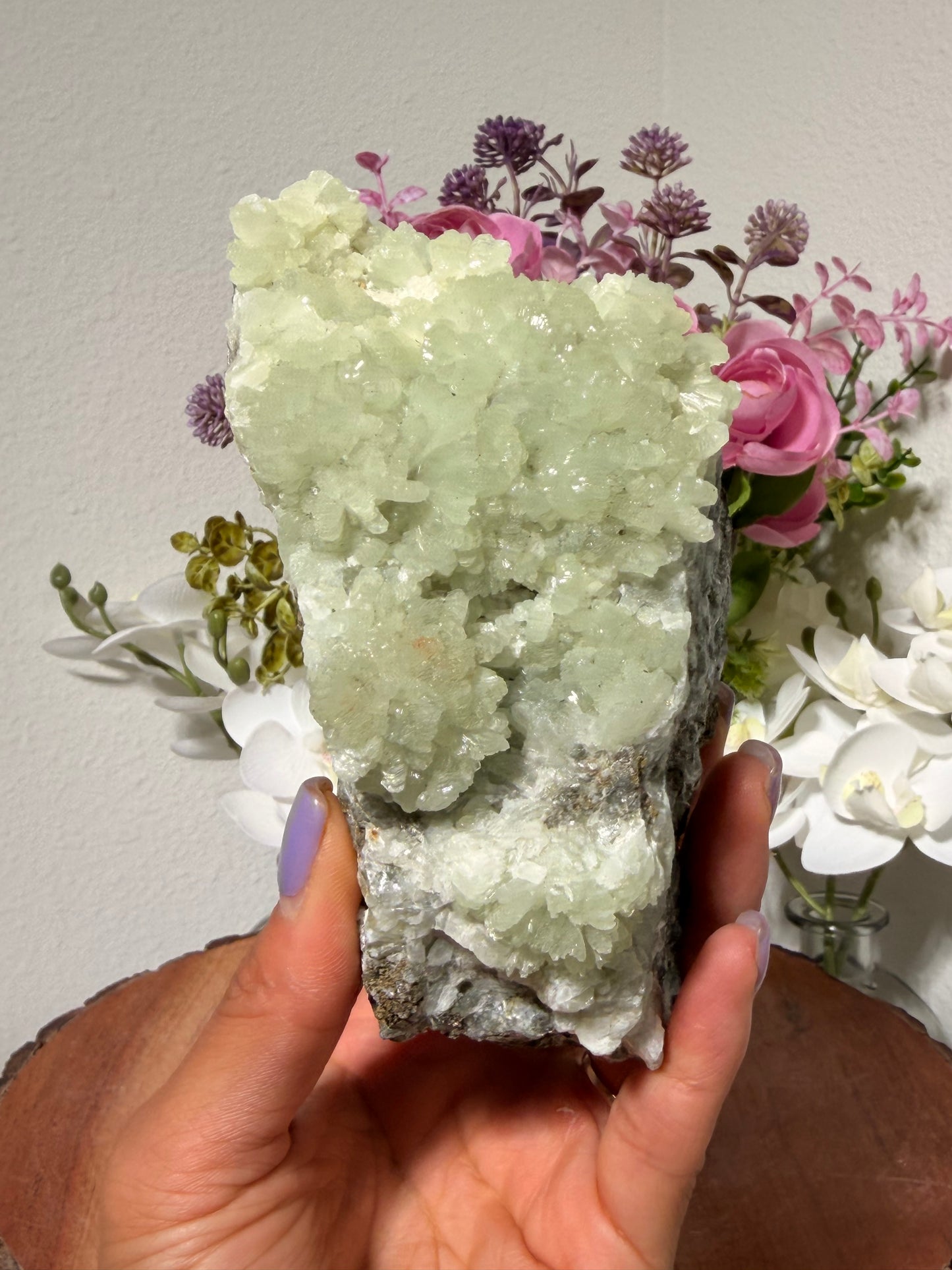 Green Prehnite from Morocco 80b