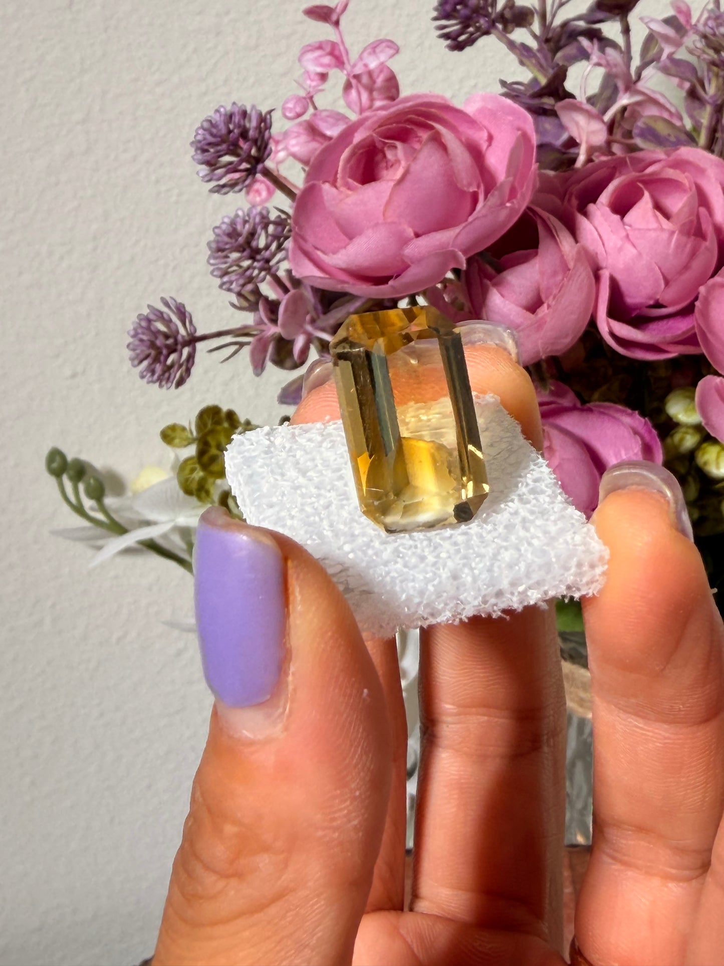 Faceted Citrine Gemstone 110