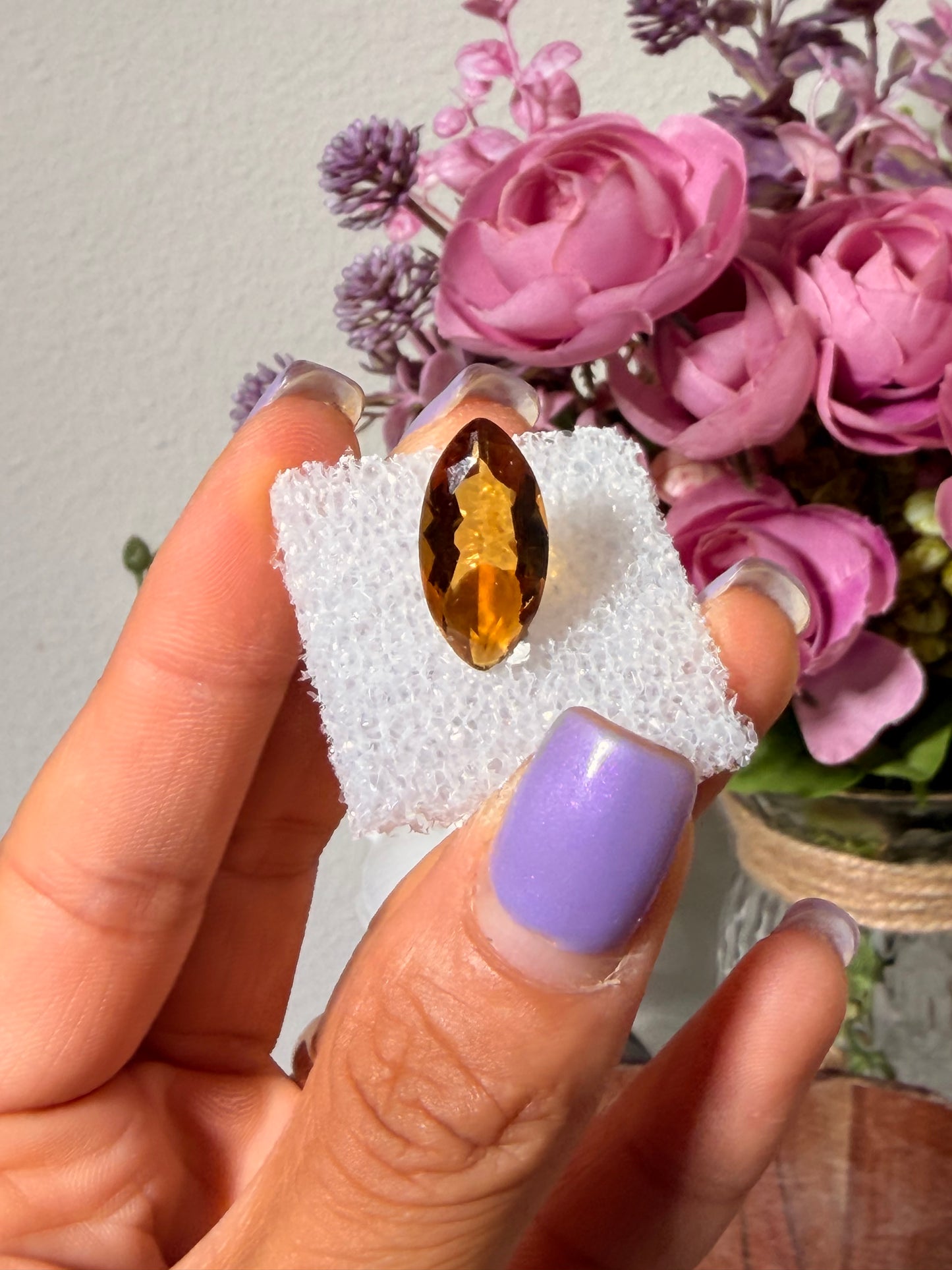 Faceted Citrine Gemstone 85b