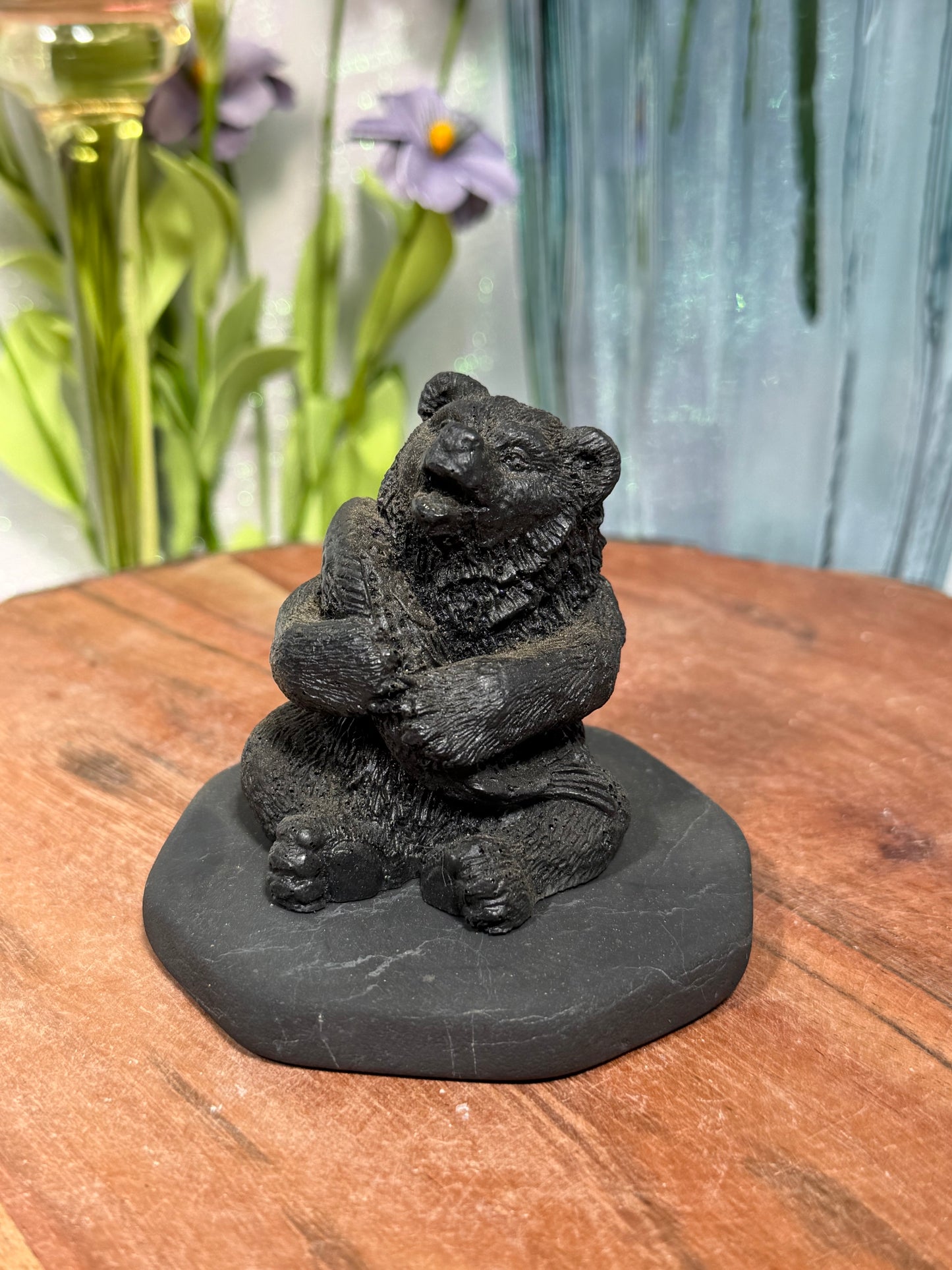 Shungite Bear Carving