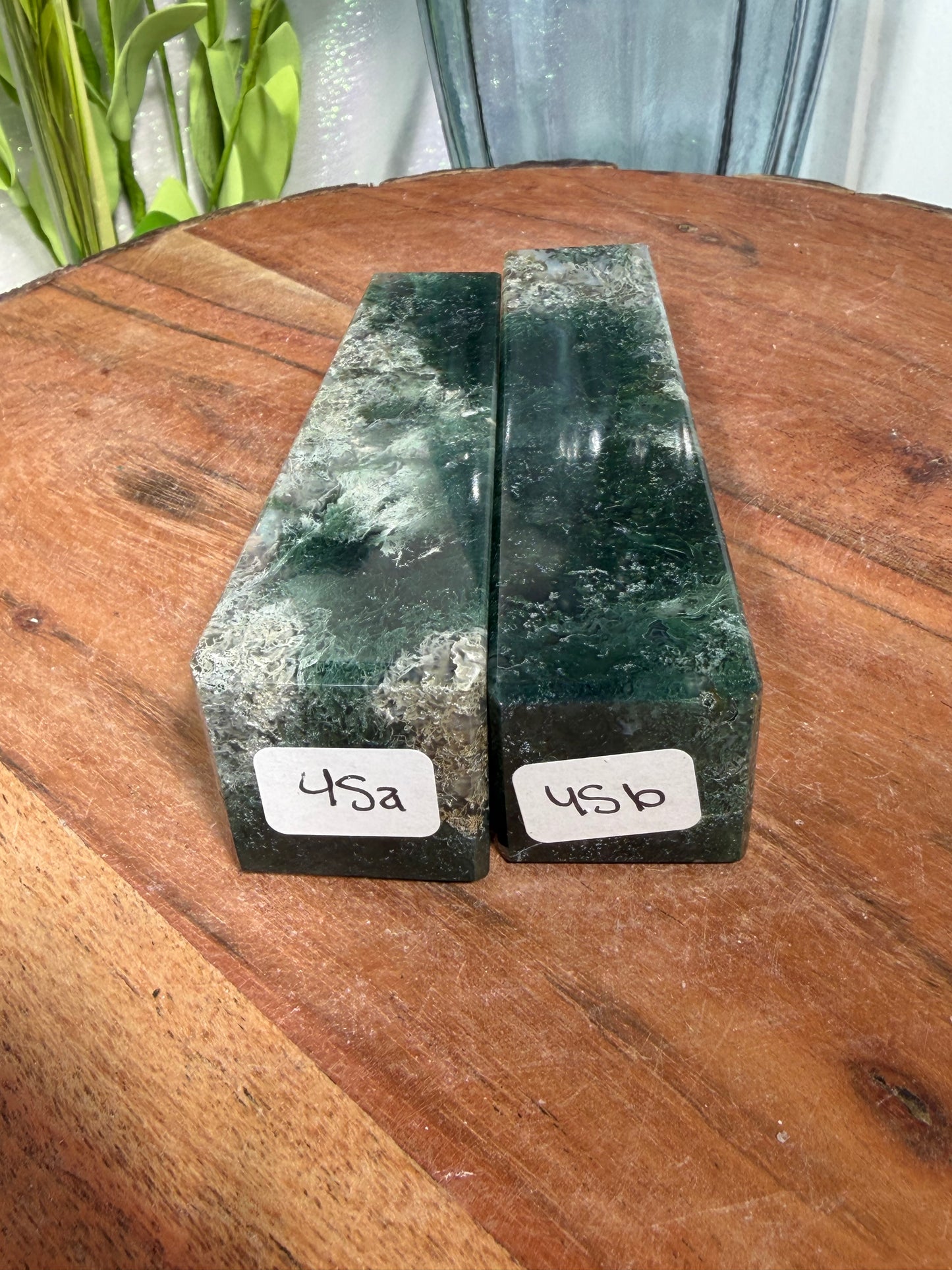 Moss Agate Towers from India