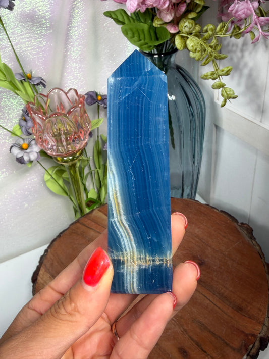 Lemurian Aquatine Calcite Tower