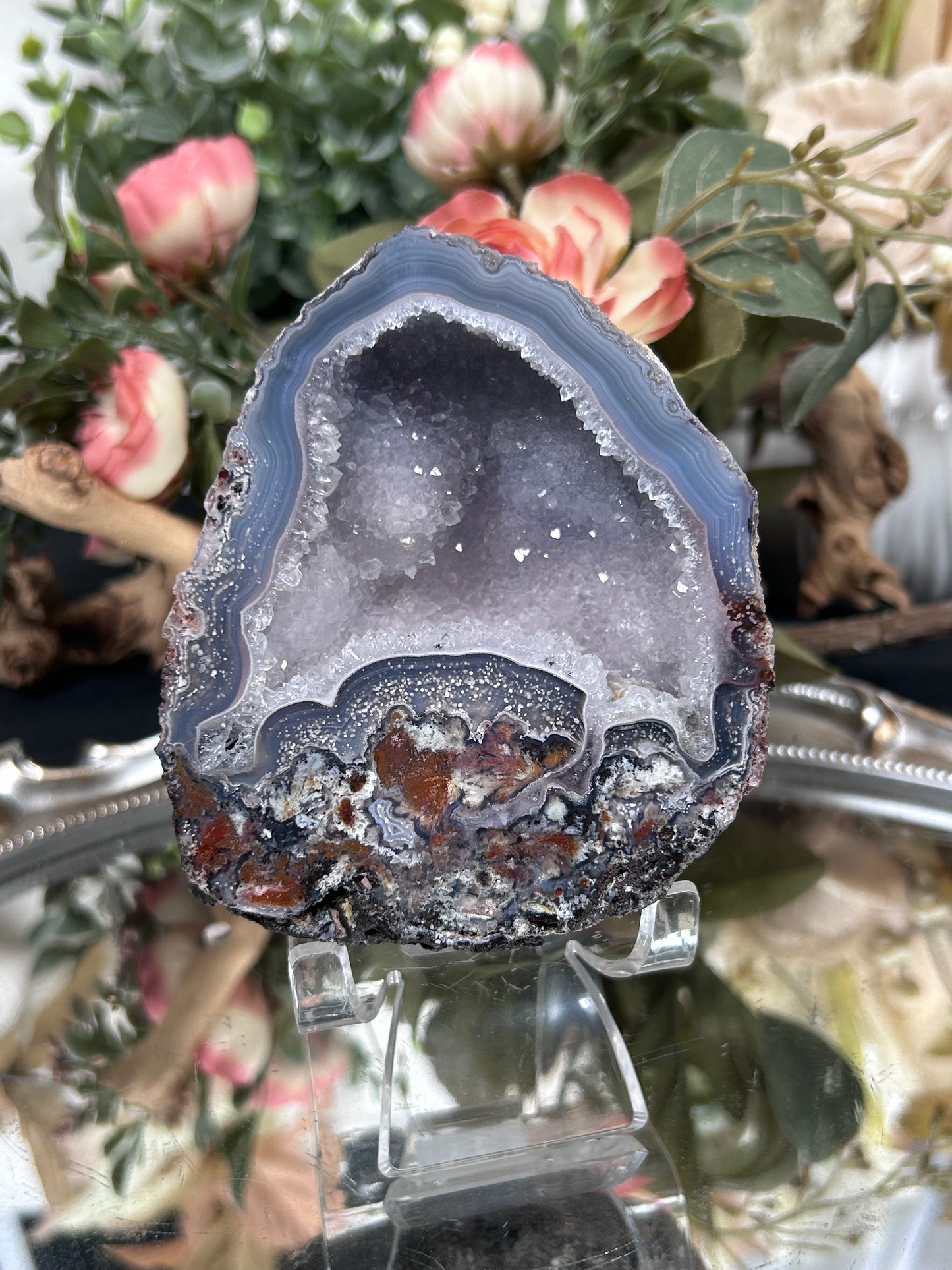 Starry Night Agate with Rainbow Amethyst & Moss Inclusions