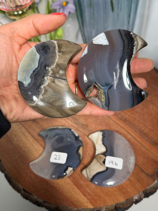 Volcano Agate Moons