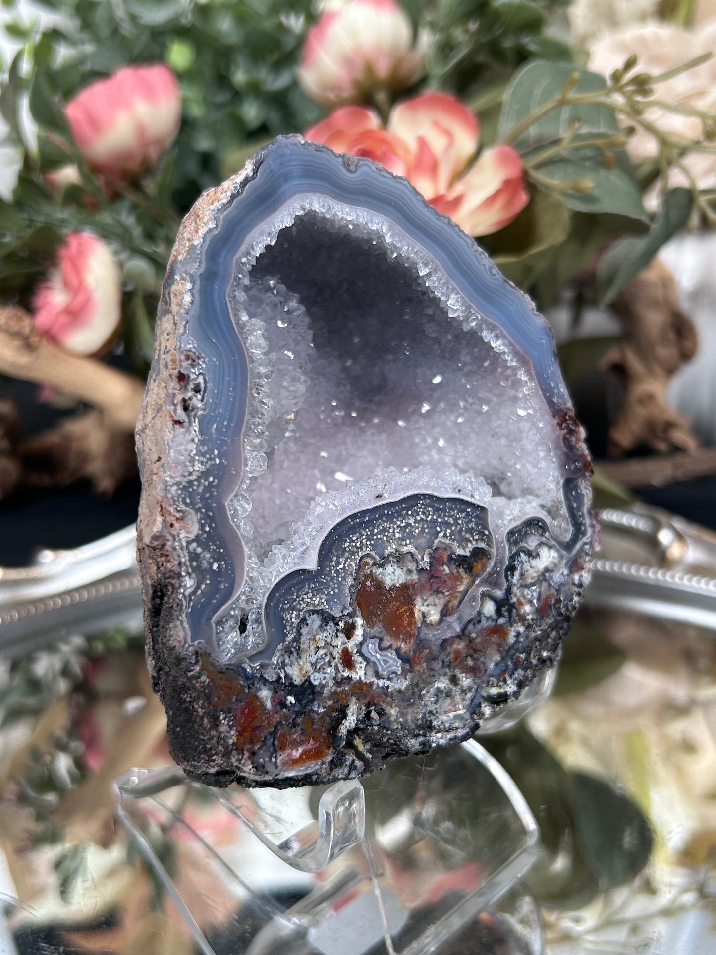Starry Night Agate with Rainbow Amethyst & Moss Inclusions