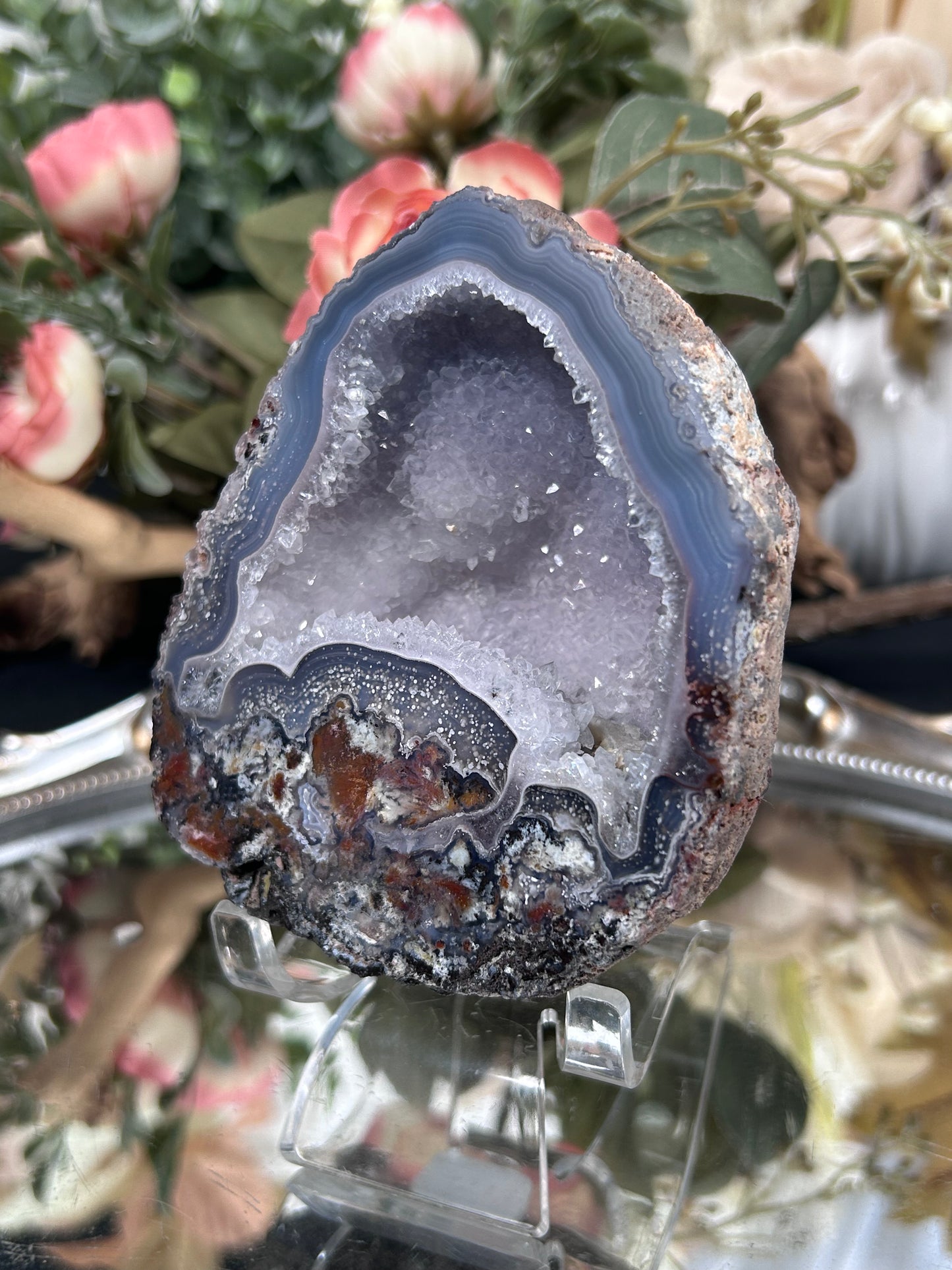 Starry Night Agate with Rainbow Amethyst & Moss Inclusions