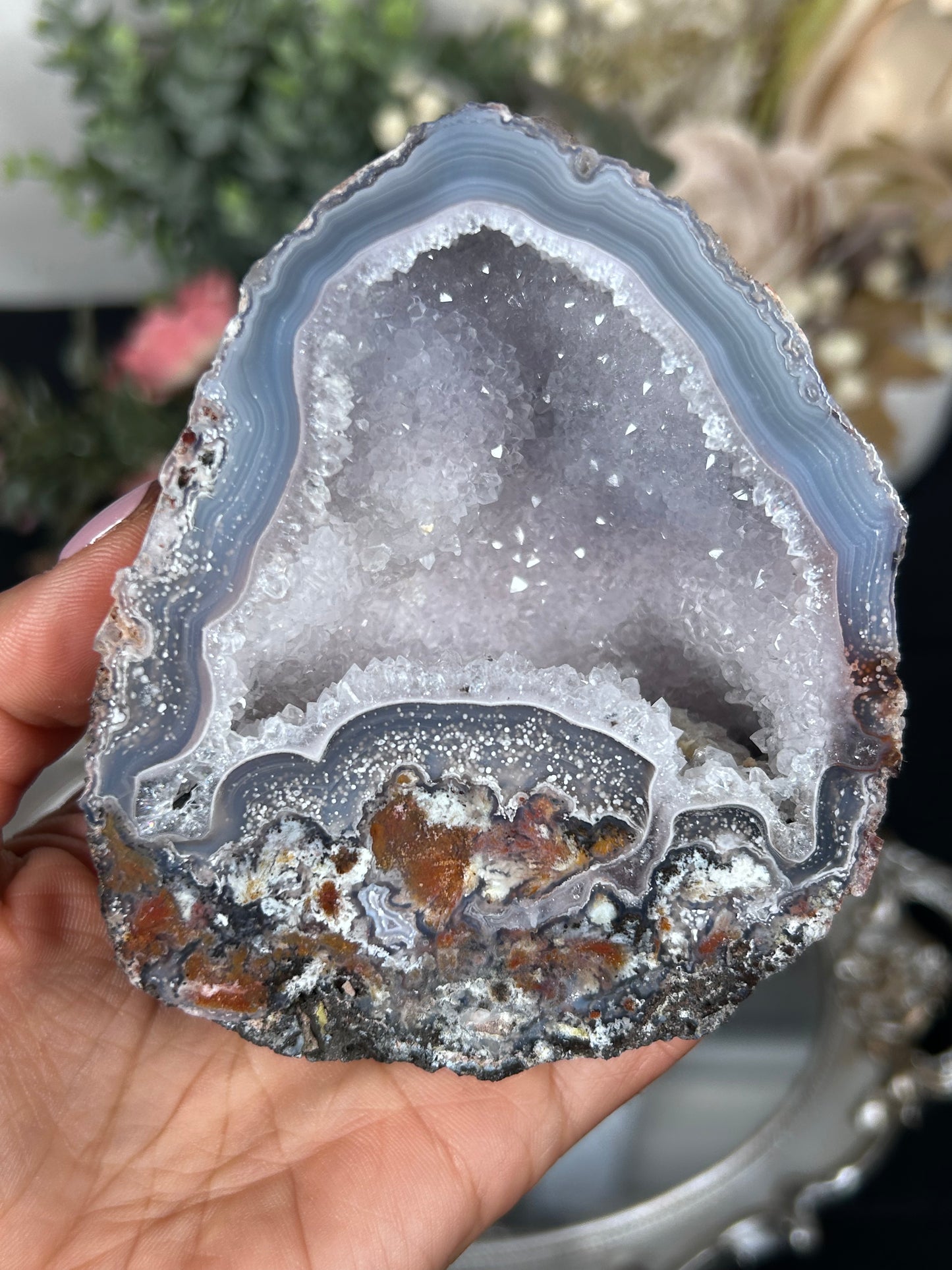 Starry Night Agate with Rainbow Amethyst & Moss Inclusions