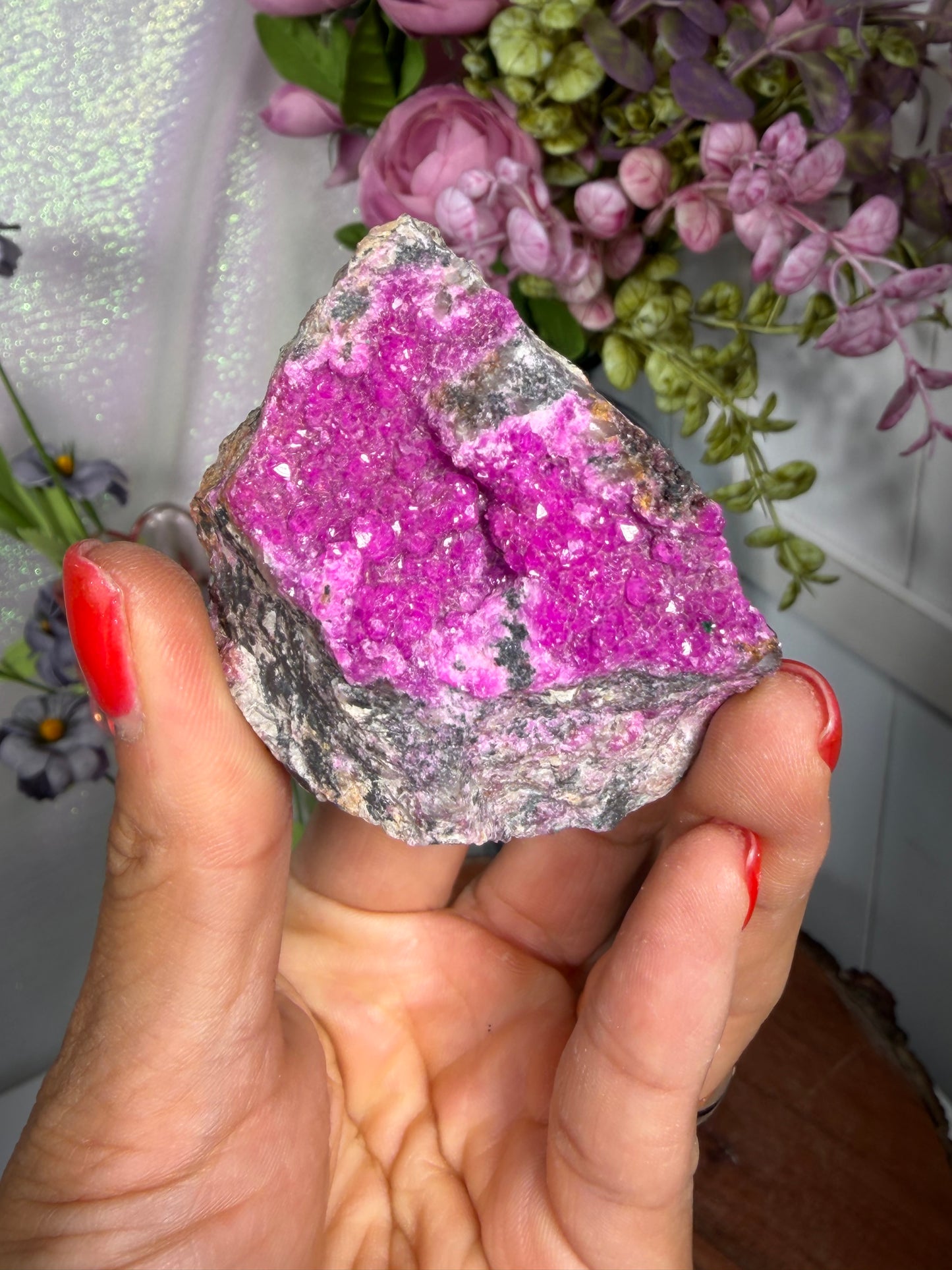 Druzy pink cobalto calcite