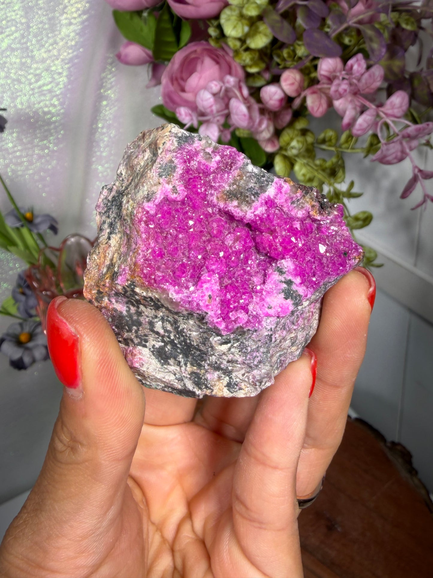 Druzy pink cobalto calcite