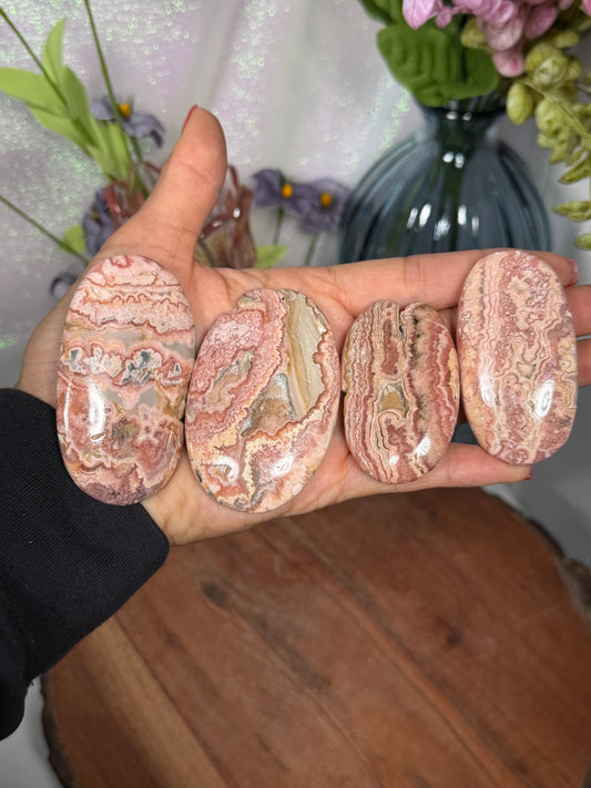 Rhodochrosite palmstones