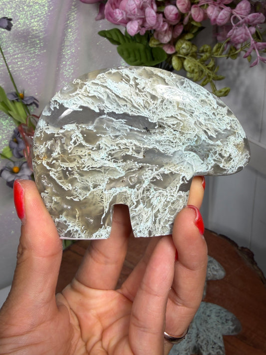High quality moss agate bears