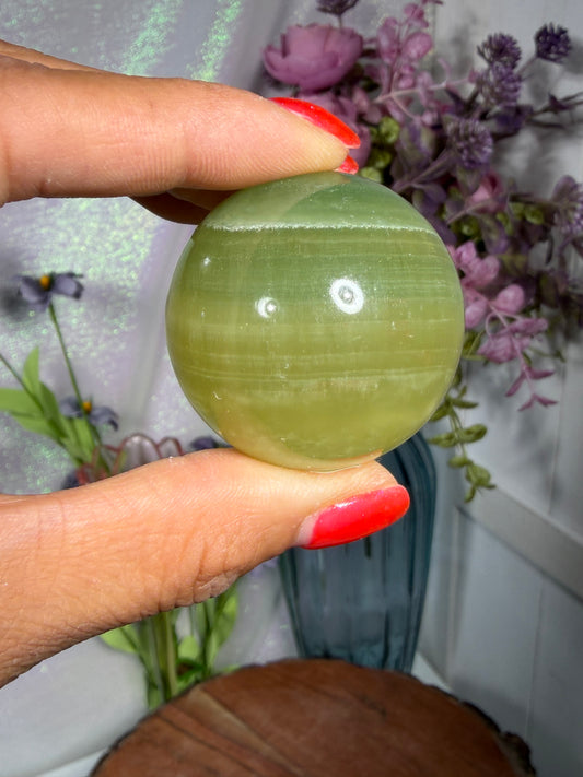 Lemon Lime Fluorite Sphere 29
