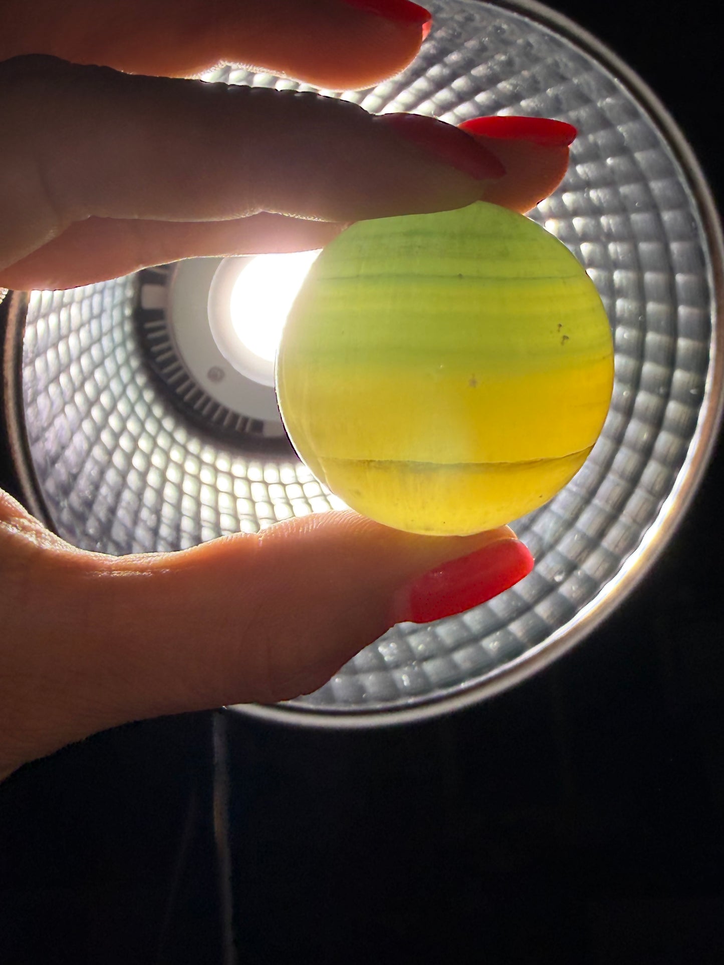 Lemon Lime Fluorite Sphere 22