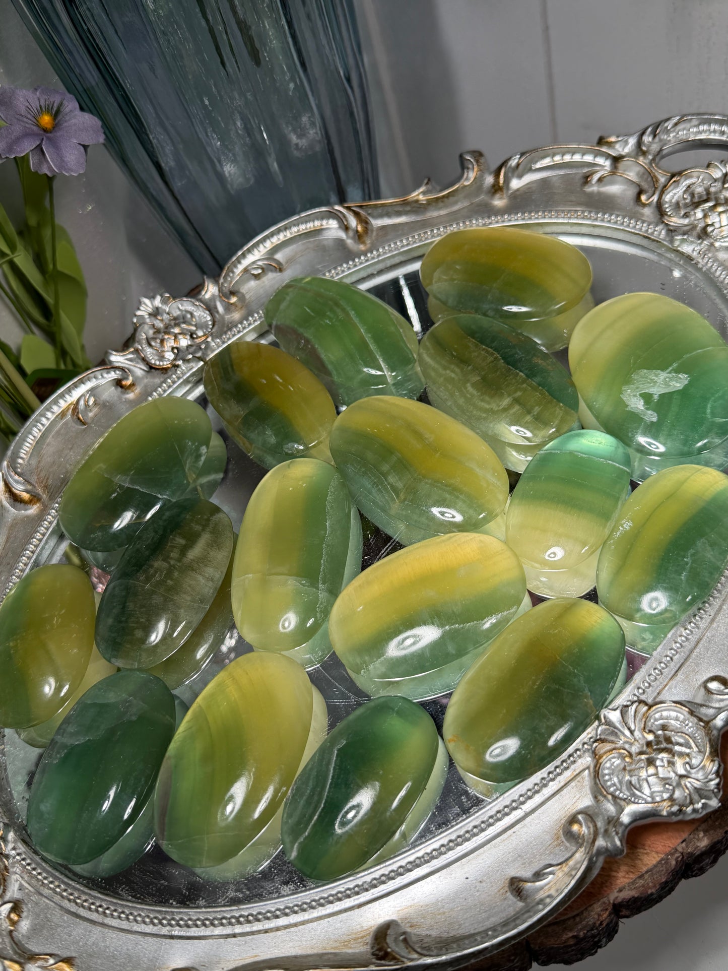 Lemon Lime Fluorite Palmstones