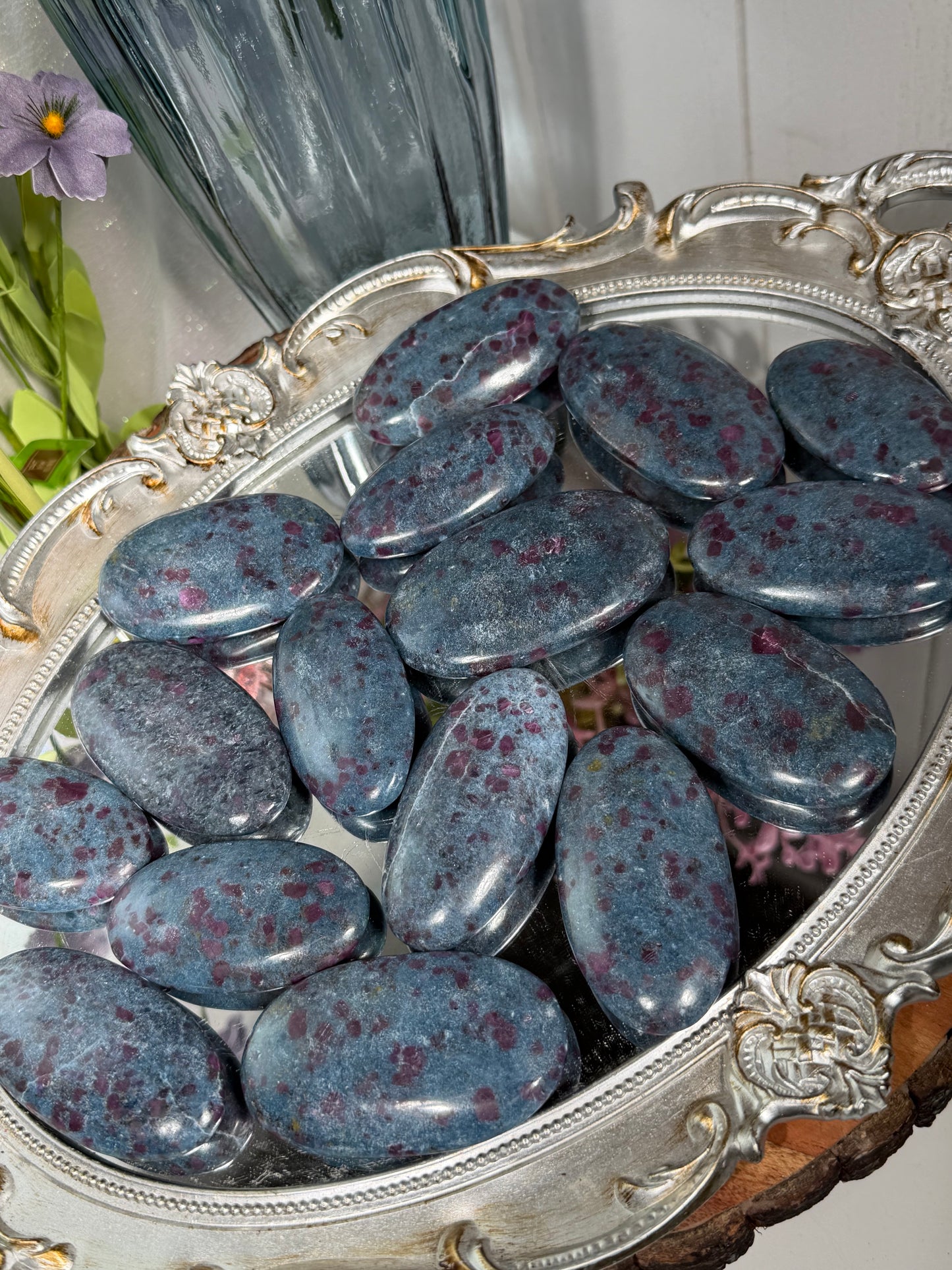 Ruby Kyanite Palmstones