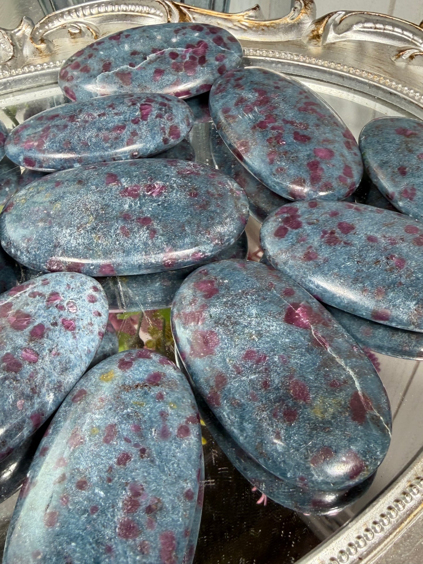 Ruby Kyanite Palmstones