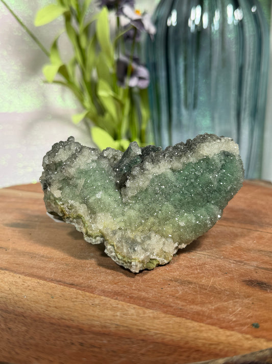 "Smokey Saguaro" Micro Heulandite Coated Calcite with Black Dusted Hematite 99