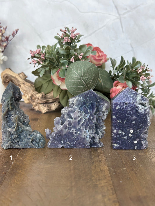 Grape Druzy Towers