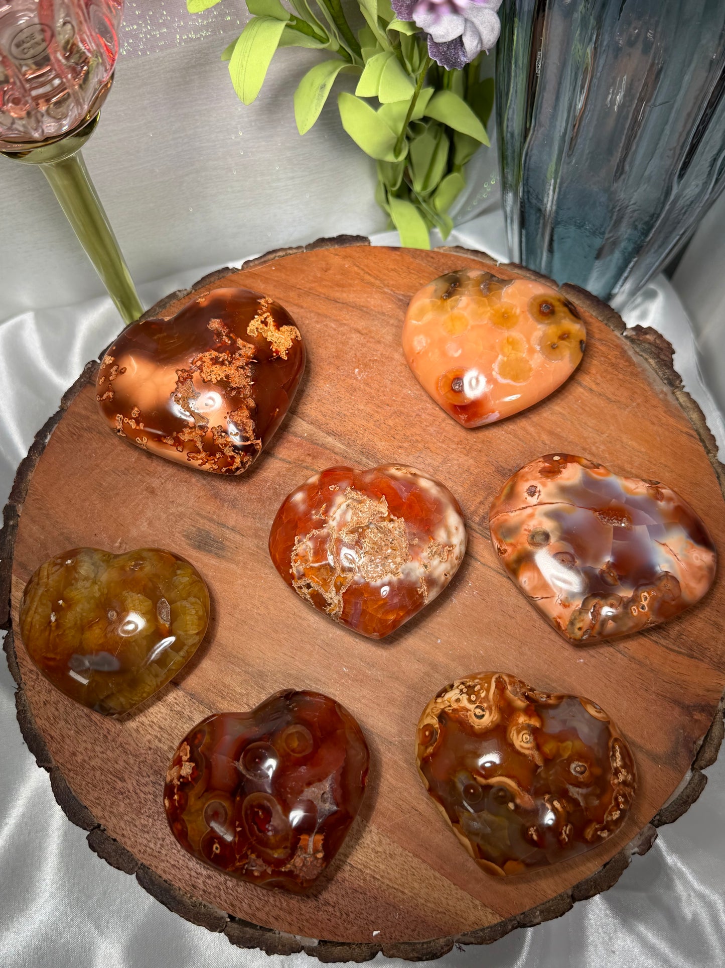 Carnelian Orca Hearts