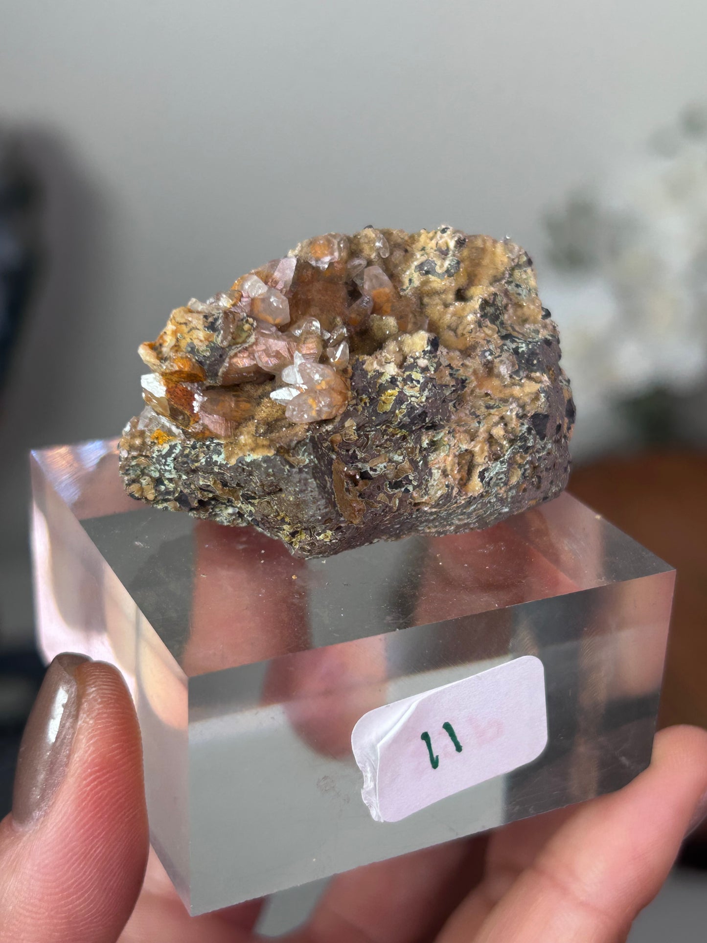 Dog Tooth Calcite with heulandite & chalcedony 11