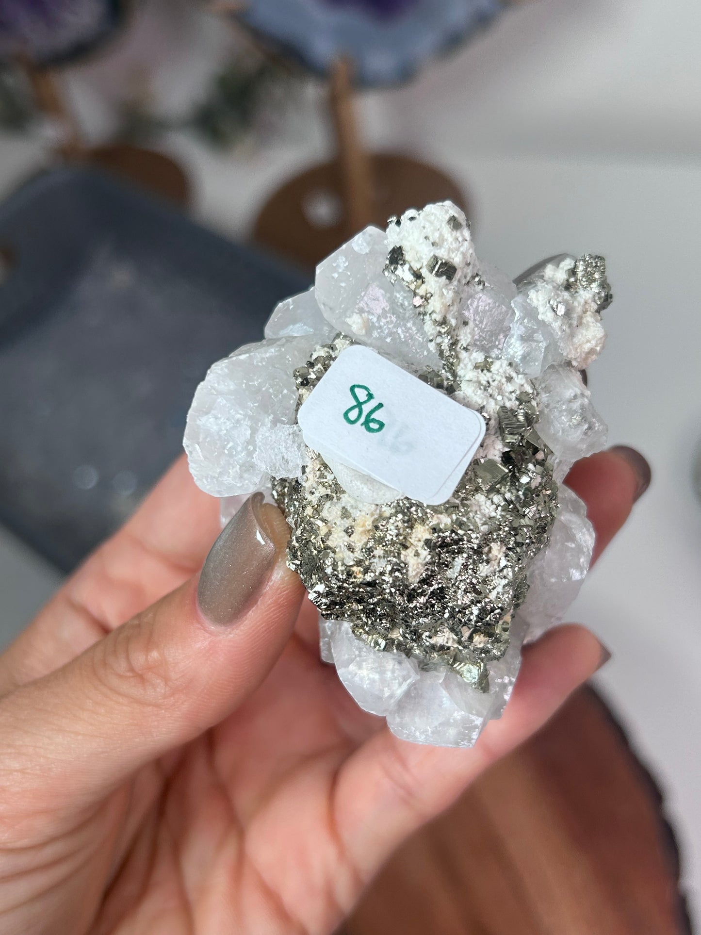 UV Reactive Calcite with Pyrite 86