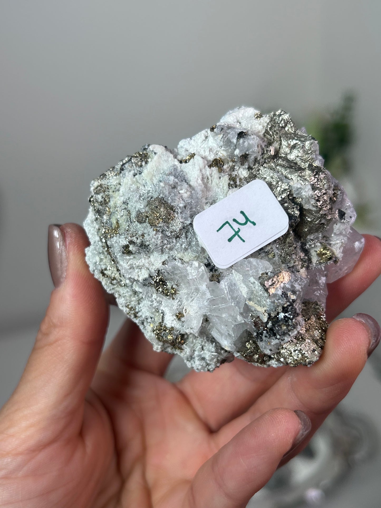 UV Reactive Calcite with Pyrite 74