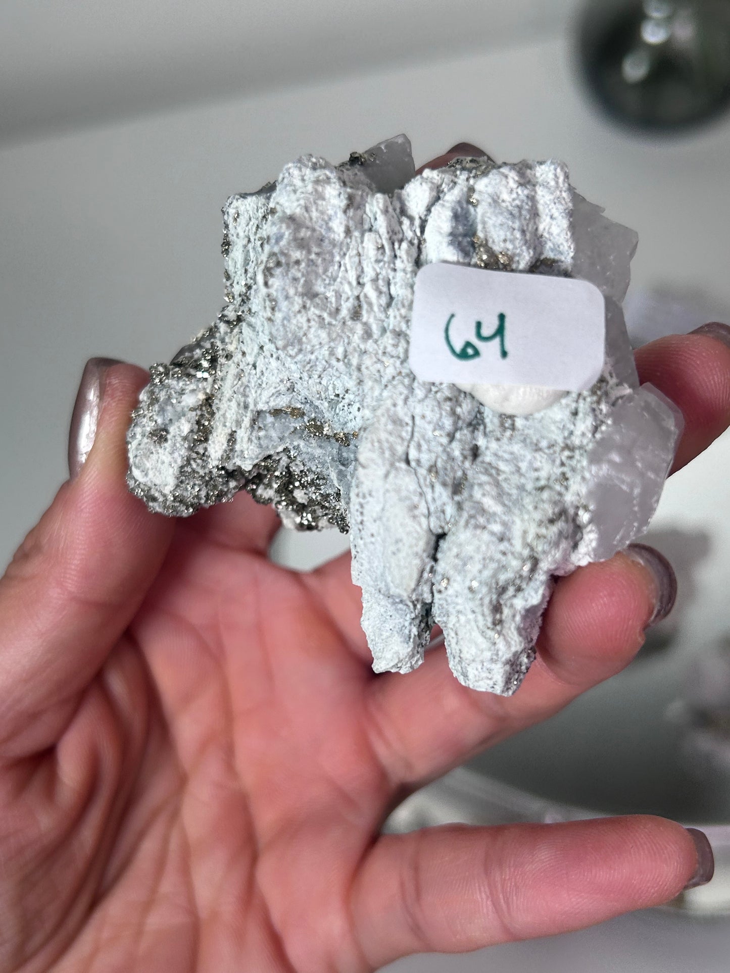 UV Reactive Calcite with Pyrite 64