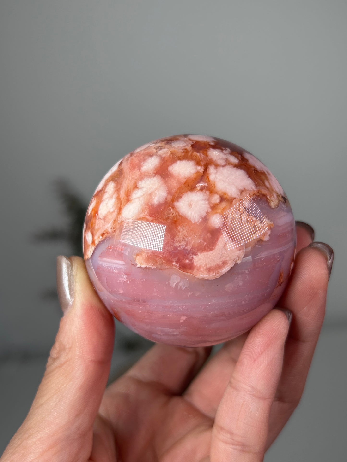 Carnelian Flower Agate Sphere 78