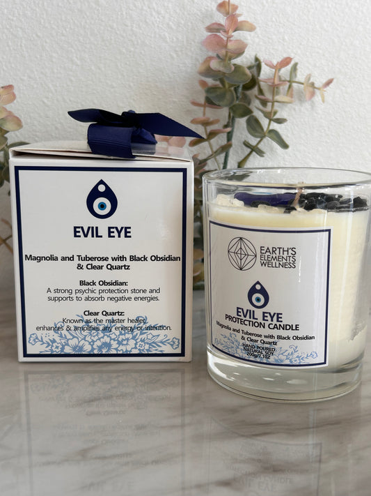 Evil Eye Crystal Candle