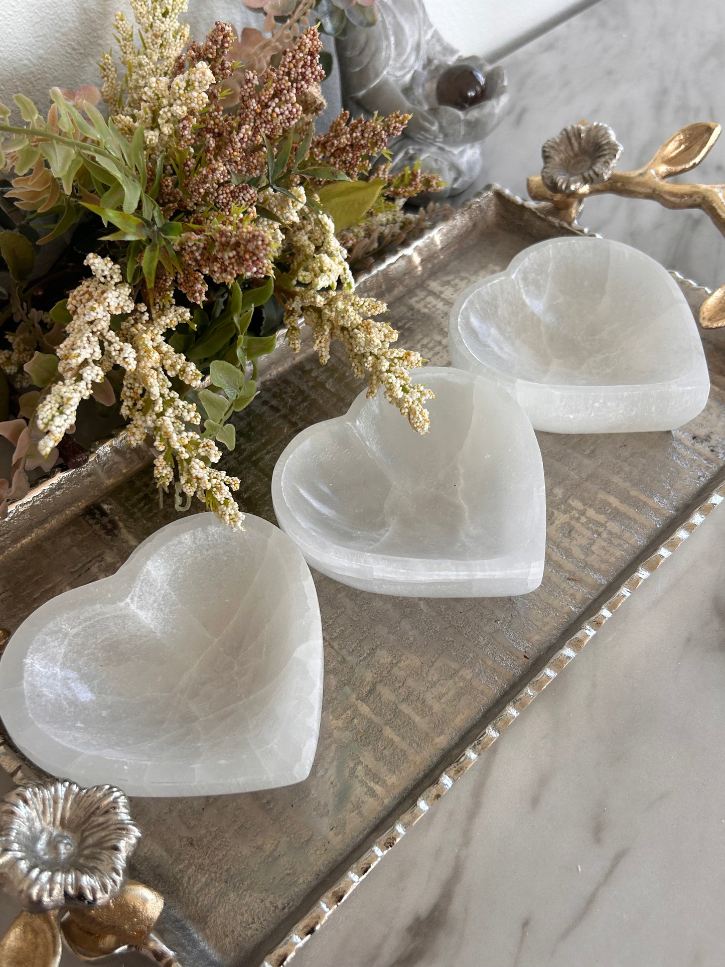 Selenite Heart Bowl