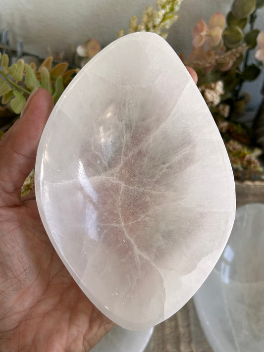 Selenite Oval Bowl