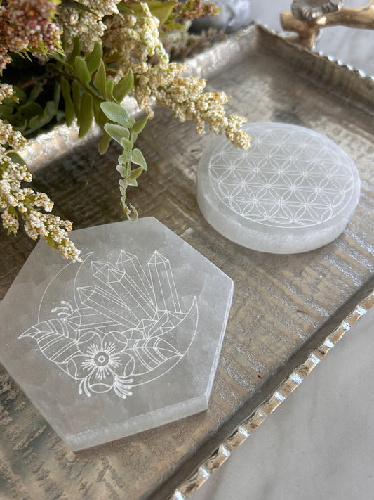 Selenite Charging Plates