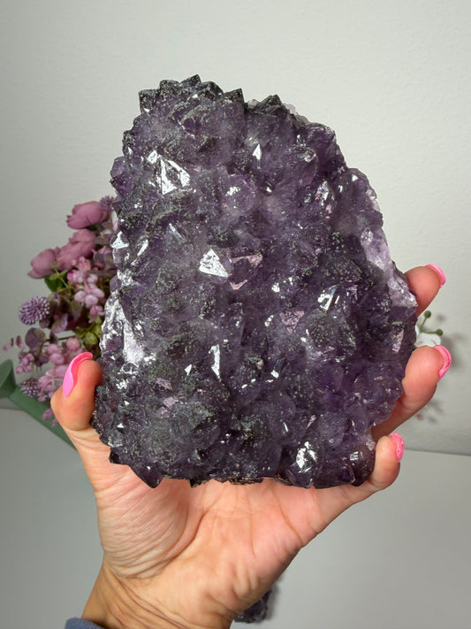 Amethyst and Fluorite with Galena and Pyrite 198