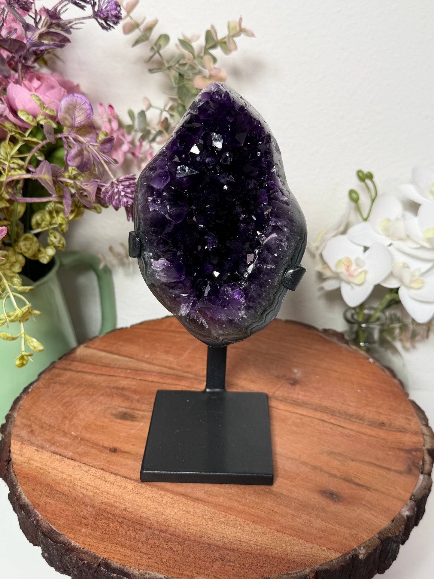 Purple Amethyst on custom stand 144