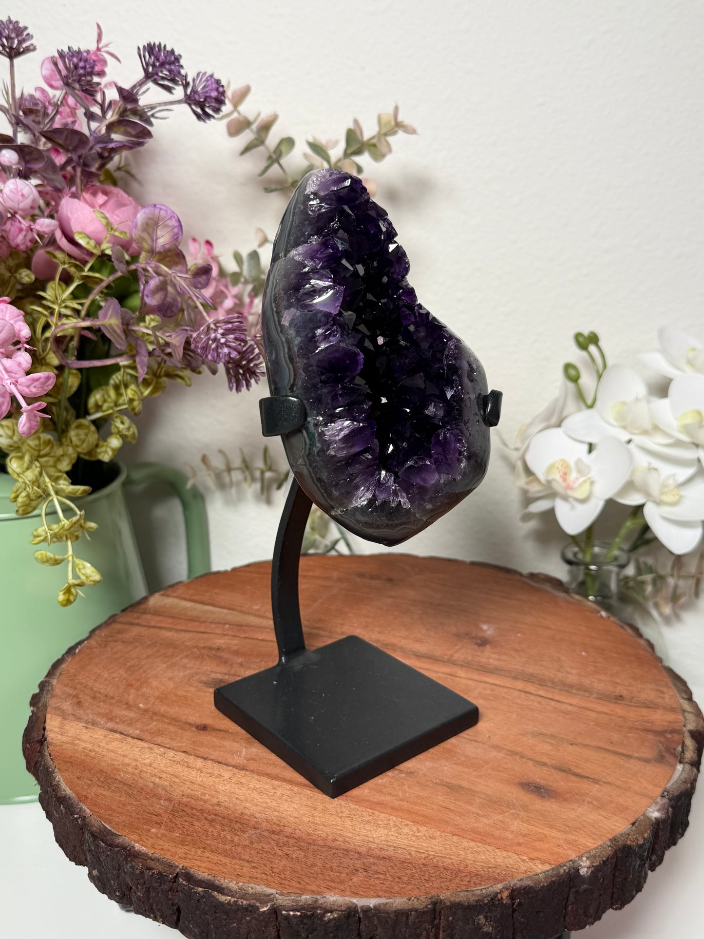 Purple Amethyst on custom stand 144