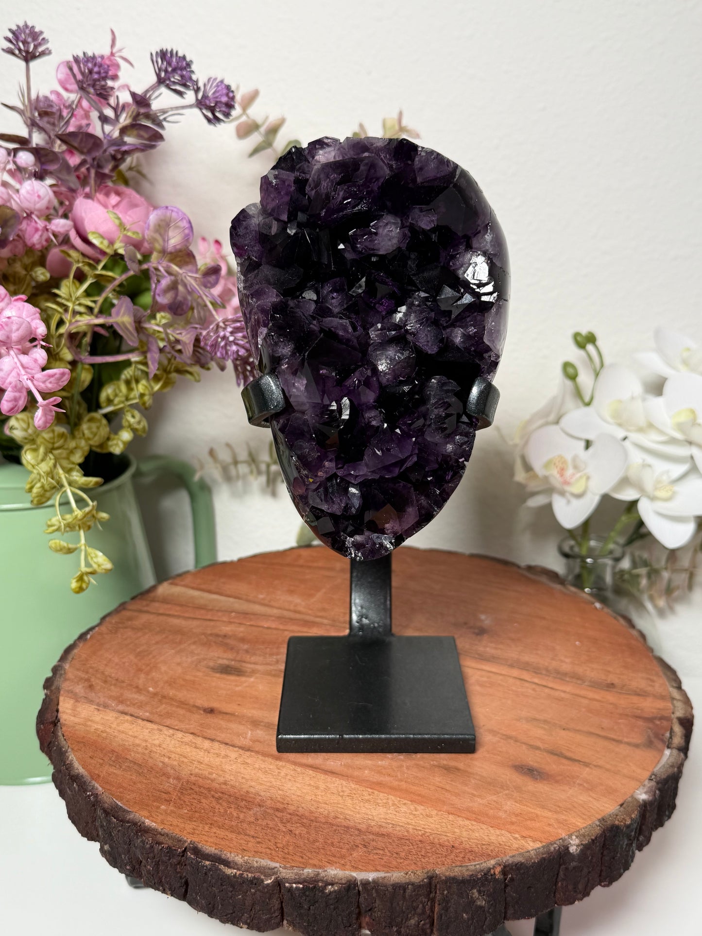 Purple Amethyst on custom stand 232
