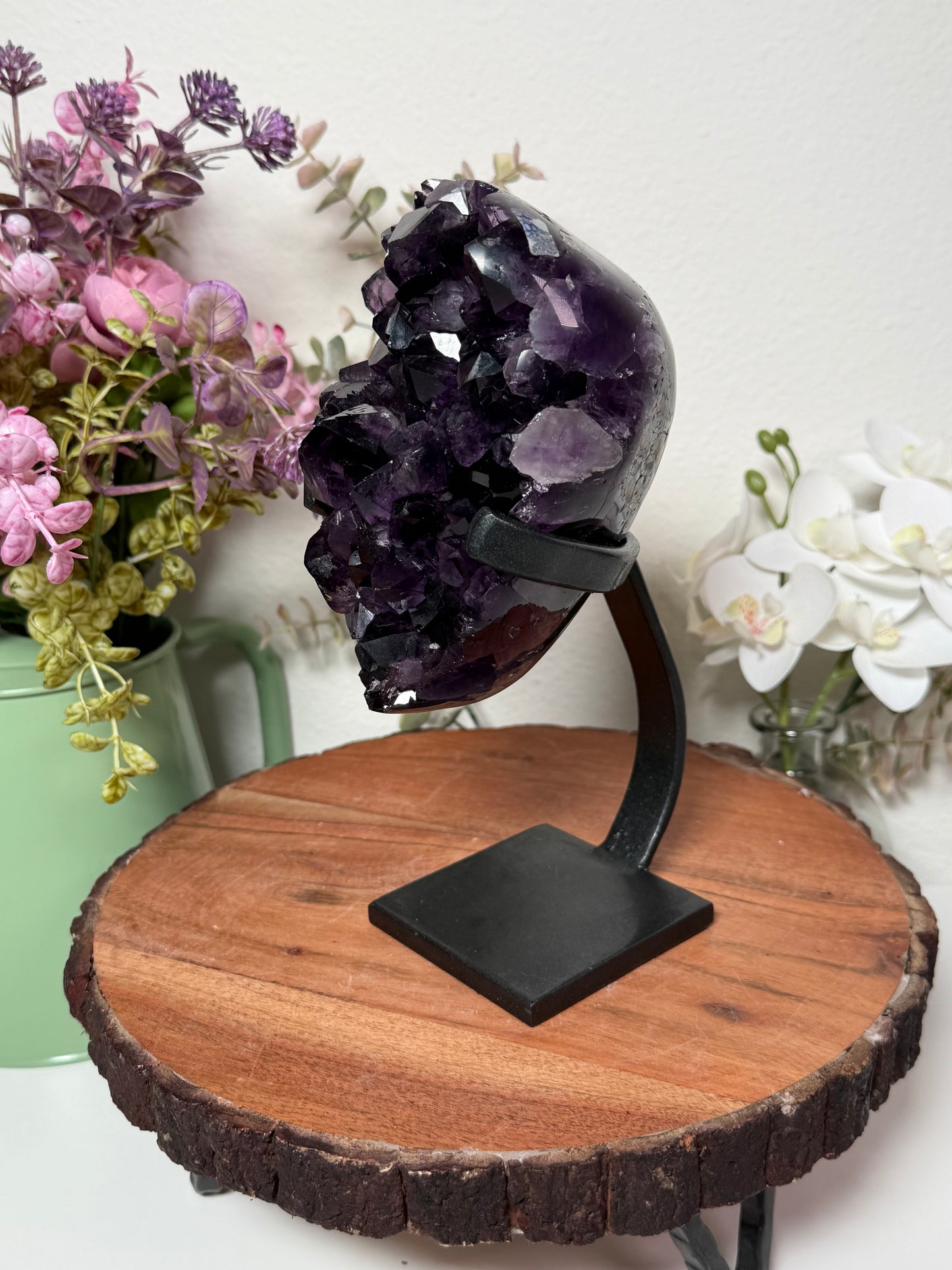 Purple Amethyst on custom stand 232